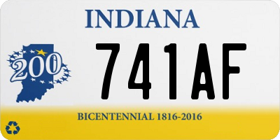 IN license plate 741AF