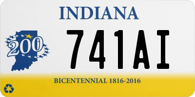 IN license plate 741AI