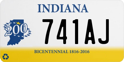 IN license plate 741AJ