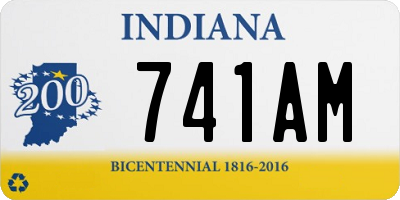 IN license plate 741AM