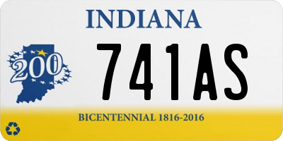 IN license plate 741AS