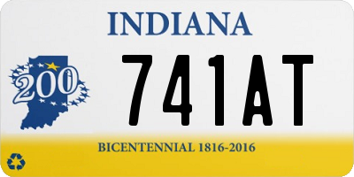 IN license plate 741AT