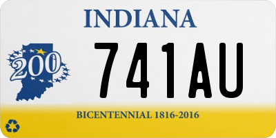 IN license plate 741AU