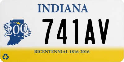 IN license plate 741AV