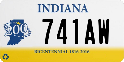 IN license plate 741AW