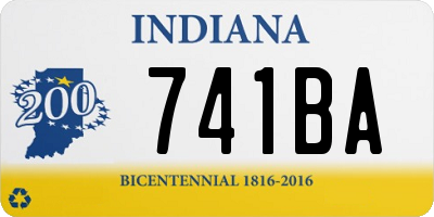 IN license plate 741BA