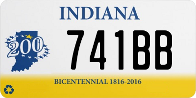 IN license plate 741BB