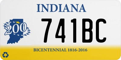 IN license plate 741BC
