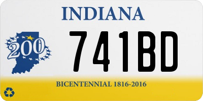 IN license plate 741BD