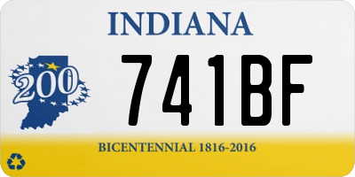 IN license plate 741BF