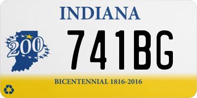 IN license plate 741BG