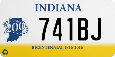 IN license plate 741BJ