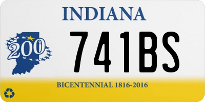 IN license plate 741BS