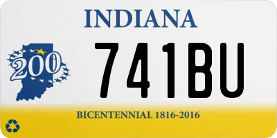 IN license plate 741BU
