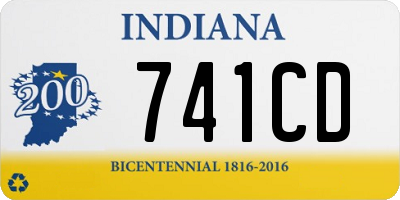 IN license plate 741CD