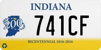 IN license plate 741CF