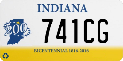 IN license plate 741CG