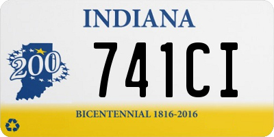 IN license plate 741CI