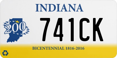 IN license plate 741CK