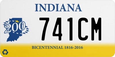 IN license plate 741CM