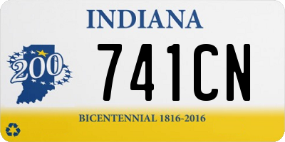 IN license plate 741CN