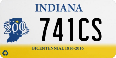 IN license plate 741CS