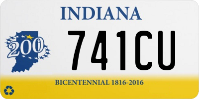 IN license plate 741CU