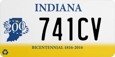 IN license plate 741CV