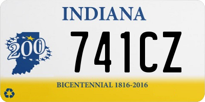 IN license plate 741CZ