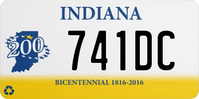 IN license plate 741DC