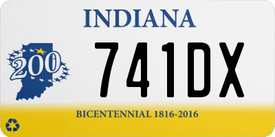 IN license plate 741DX