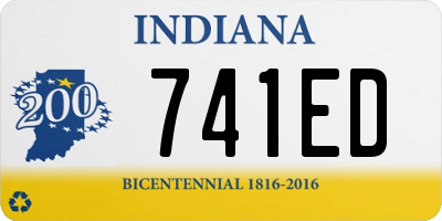 IN license plate 741ED