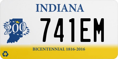 IN license plate 741EM