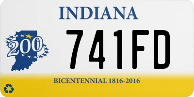 IN license plate 741FD