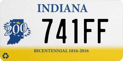 IN license plate 741FF