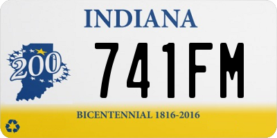 IN license plate 741FM