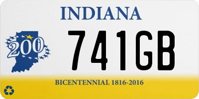 IN license plate 741GB