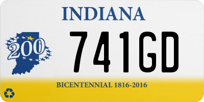 IN license plate 741GD