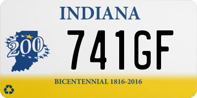 IN license plate 741GF