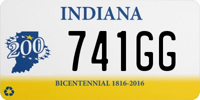 IN license plate 741GG