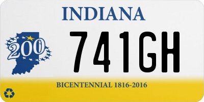 IN license plate 741GH