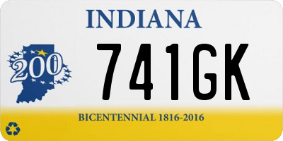 IN license plate 741GK