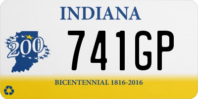 IN license plate 741GP