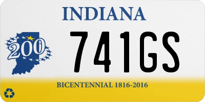IN license plate 741GS