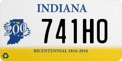 IN license plate 741HO