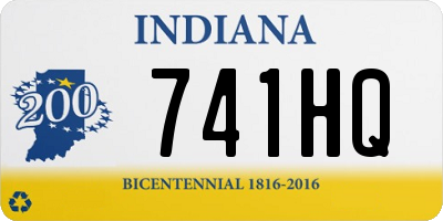 IN license plate 741HQ