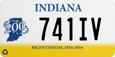 IN license plate 741IV