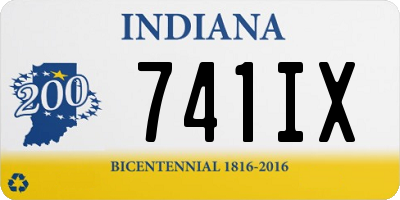 IN license plate 741IX