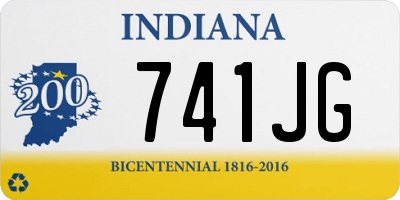 IN license plate 741JG