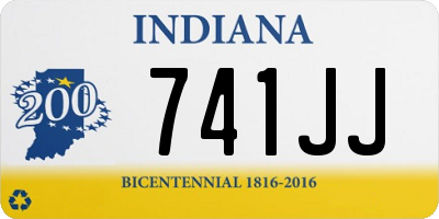 IN license plate 741JJ